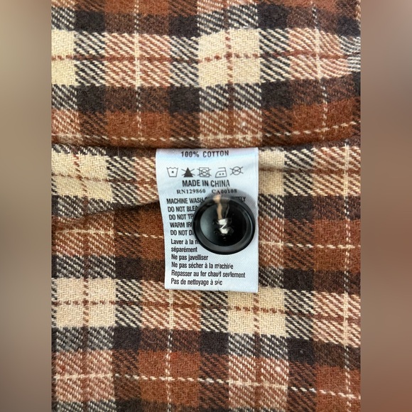 Rhythm Women’s Pearls Oversized Button Up Jacket Navy Collar Brown Plaid Size S - Picture 13 of 15